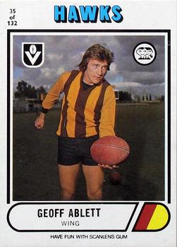 1976 Scanlens VFL #35 Geoff Ablett Front